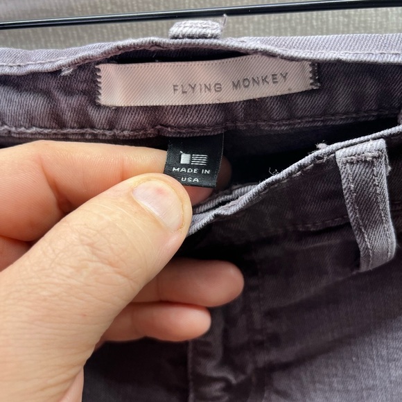 Flying Monkey Black Denim Skinny Jeans Womens 29 waist stretch Made in USA 2151 - Picture 3 of 11